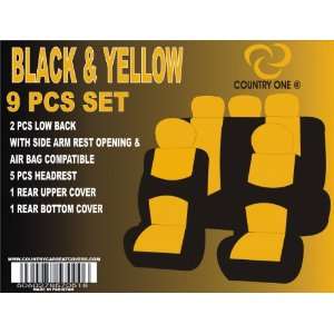   9PCS SET FOR 2 ROWS WITH FRONT AIR BAG COMPATIBLE YELLOW Automotive