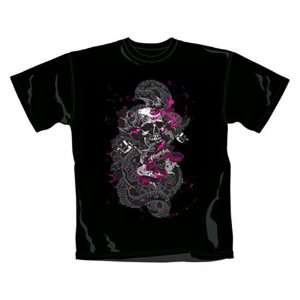  Bioworld Merchandising   Miami Ink T Shirt Snake Noir/Rose 