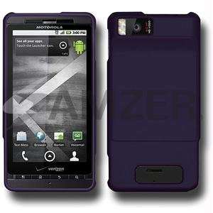 New Amzer Rubberized Purple Snap On Case For Verizon Motorola Droid X 