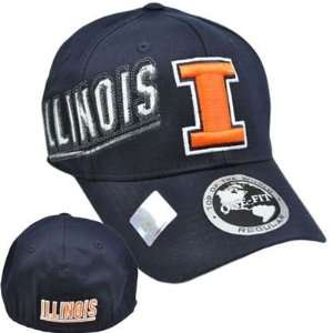  NCAA Illinois Fighting Illini Hat Cap Flex Fit Stretch One 