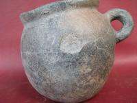 Authentic Ancient ROMAN REPAIRED POTTERY VESSEL 7214  