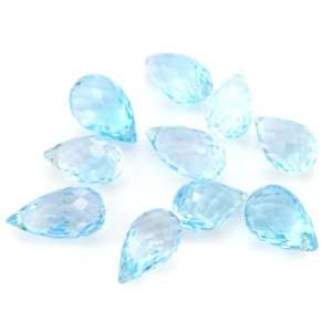 Natural Blue Topaz Loose Gemstone Drilled Briolette Cut 20.20cts 11*5m 
