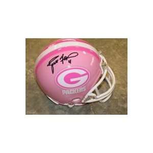  Brett Favre PINK Green Bay Packers Mini Helmet: Sports 