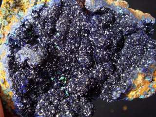 75g Sparkling Deep Navy Blue AZURITE On Malachite  
