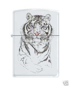 Zippo 8698 white siberian tiger Lighter FREE GIFT  