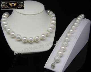 MP12mm white sea shell pearl necklace & bracelets sets  