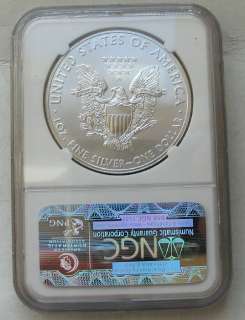   2012 silver american eagle graded and encapsulated by ngc blast white