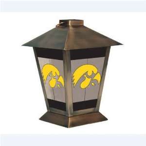   Hawkeyes NCAA Glass & Metal Candle Lantern (11): Sports & Outdoors