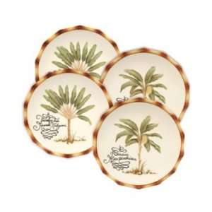  Fitz & Floyd Cape Town Assorted Salad Plates, Set of 4 