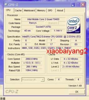 Core2 Mobile Processor Core Quad QX9300 TOP NEW AAA 2.53G/12M/1066FSB 