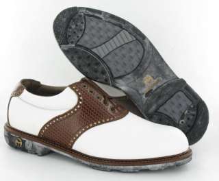 Florsheim Golf Shoes 83905 White/Brown Mens NEW $140  