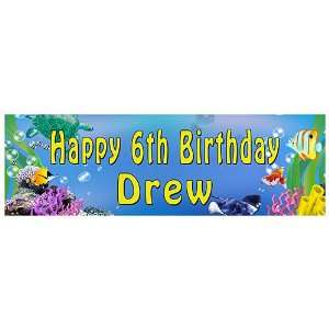  Under The Sea Friends Personalized Banner 18 Inch x 54 