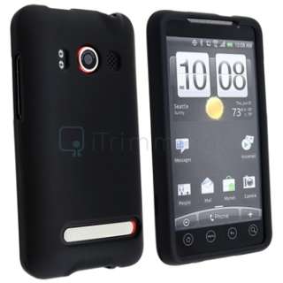   case for htc evo 4g black quantity 1 this snap on rubber coated case