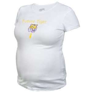 My U LSU Tigers Ladies White Future Tiger Maternity T shirt (Large)