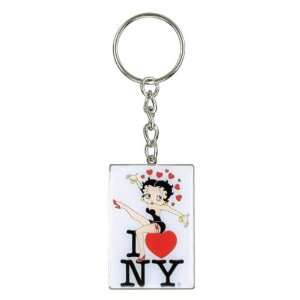  Betty Boop I Love NY Kick Enamel Keychain Case Pack 12 