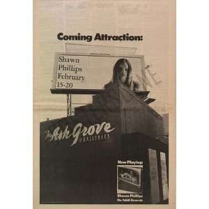  Shawn Phillips Ash Grove Concert Poster Ad 1972