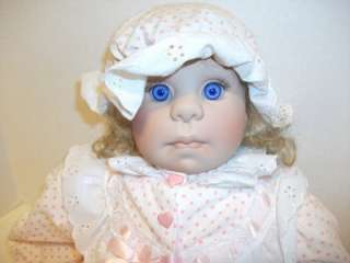   Middleton Signed Baby Doll Violet Eyes Blonde Beloved Bedtime Story