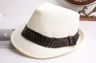 NEW vintage fedora straw trilby hats womens mens cap  