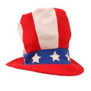  Red, White and Blue USA Felt Top Hat 