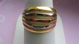 14K Gold Filled Tri Color 5 Band Ring Size 9 1/2 Item # A4048Z Brand 