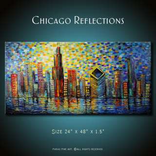   Abstract Painting CHICAGO Acrylic Modern Fine Art by Federico Farias