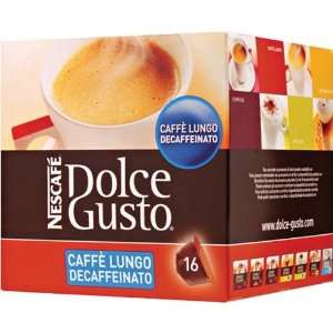 Nescafe Dolce Gusto Caffe Lungo Decaffeinato   16 Beverages  