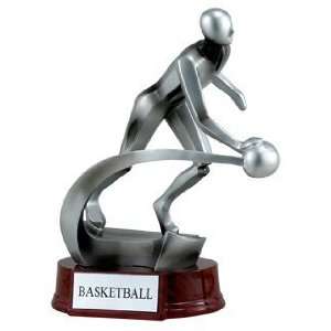   Trophies   11 inches Silver Resin Basketball Figure