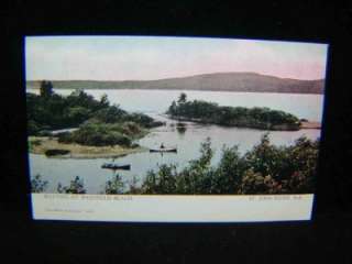 Antique POSTCARD Boating at Westfield Beach, St. John  