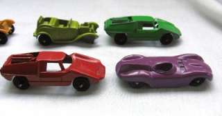 Vintage Tootsie Toy Lot of 8 Roadster, Jaguar, Fiat, MG  