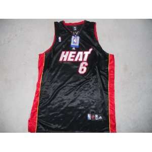  Miami Heat Lebron James Jersey Black Size 54 2XL 