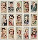Cigarette Cards FILM MOVIE STARS 2nd by PLAYER 1934  