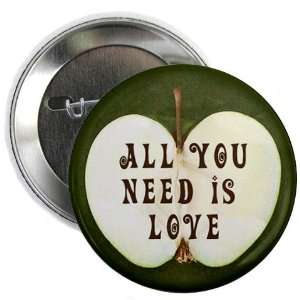  ALL YOU NEED IS LOVE Beatles Music Apple 2.25 inch Pinback 