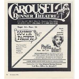  1982 Phyllis Diller Carousel Dinner Theatre Ravenna Ohio 