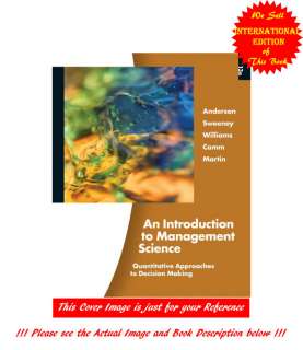 An Introduction to Management Science: Quantitative Approaches to 