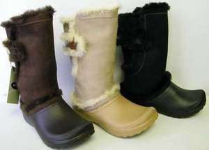 New EARTH Astrid Vegan Brown or Black or Sand Winter Snow Boots Womens 