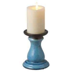  Short Turquoise Pillar Candle Holder: Home & Kitchen