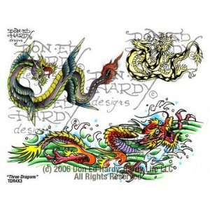   Don Ed Hardy   Three Dragons Tattoo, 4 X 3