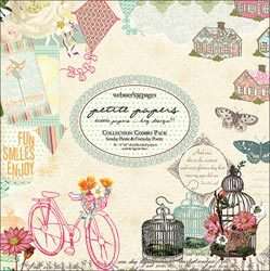 Websters Pages ~ SUNDAY PICNIC & EVERYDAY POETRY ~ 6x6 Paper Pad 