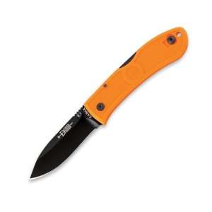  Dozier Folding Hunter Blaze Orange Handle Black Blade Pl 