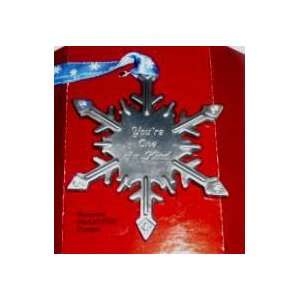  Youre One of Kind Pewter Snowflake Christmas Ornament 