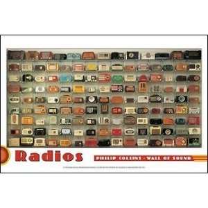  Retro Technology Radios   Wall Of Sound   23.8x35.7 