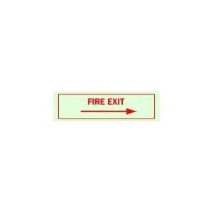 BRADY 80231 Sign,3.5x10,Fire Exit (Right Arrow)  