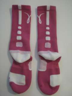 Nike Elite BasketBall Breast Cancer LOGO Socks CREW 6 8  