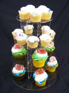 Tier Round Acrylic Cup Cake Candy Pastry Display  