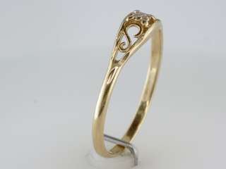   Antique Diamond Gold Art Deco Filigree Engagement Wedding Ring  