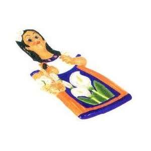  MEXICAN INDIAN LADY 3 D TRIVET / slice *NEW!*: Kitchen 