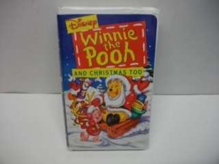 Winnie the Pooh and Christmas Too VHS DISNEY Clamshell  