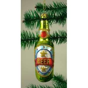  Green Bottle of Beer Christmas Holiday Ornament: Home 
