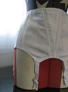 1960s Vintage White Brocade Girdle Bottom with Garters~Pin up~Strange 