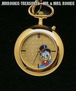 LE Disney Scrooge Ltd Ed Light up Dial Pocket Watch New  